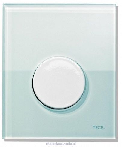 Przyciski spłukujące TECEloop do pisuaru z wkładką zaworową szkło zielone przycisk biały