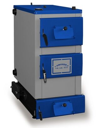 Kocioł zasypowy dolnego spalania na węgiel/eko groszek ZN Blue 12 kW DWOREK