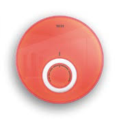 TECEfloor termostat wzorniczy ze szklaną pokrywą - szkło pomarańczowe i obudowa biała NOWOŚĆ!!!