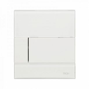 Przyciski spłukujące TECEsquare do pisuaru z wkładką zaworową szkło białe przycisk biały